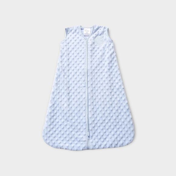 Halo SleepSack Plush Dot Velboa Light Blue Small (Birth-6 Months) Cozy & Safe - Picture 1 of 6